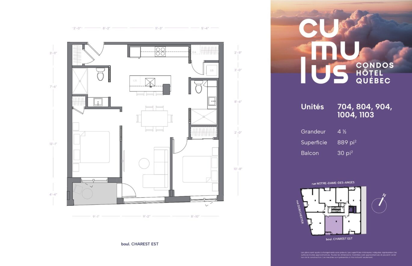 304 Boul. Charest E. #704  Québec (La Cité-Limoilou) (Capitale-Nationale)