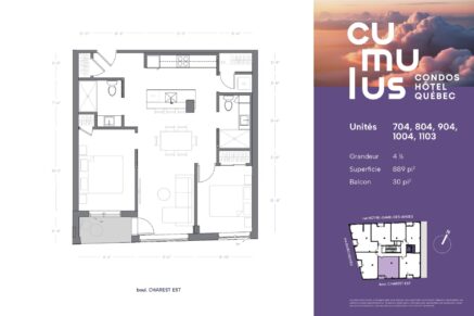 304 Boul. Charest E. #704  Québec (La Cité-Limoilou) (Capitale-Nationale)