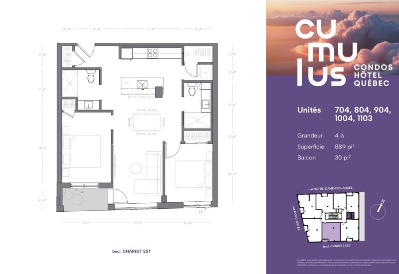 304 Boul. Charest E. #704  Québec (La Cité-Limoilou) (Capitale-Nationale)