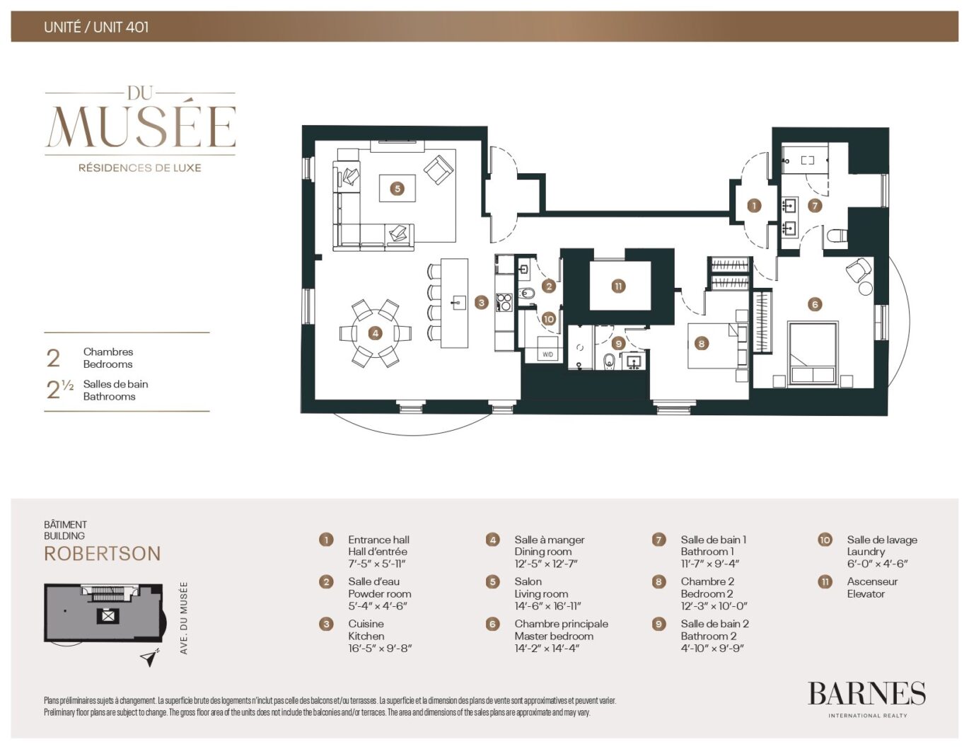 3458 Av. du Musée #401  Montréal (Ville-Marie) (Montréal)