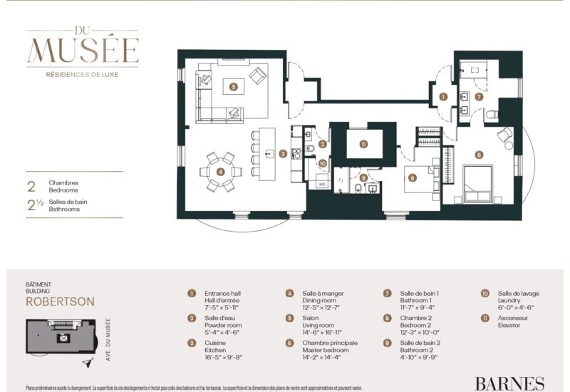 3458 Av. du Musée #401  Montréal (Ville-Marie) (Montréal)