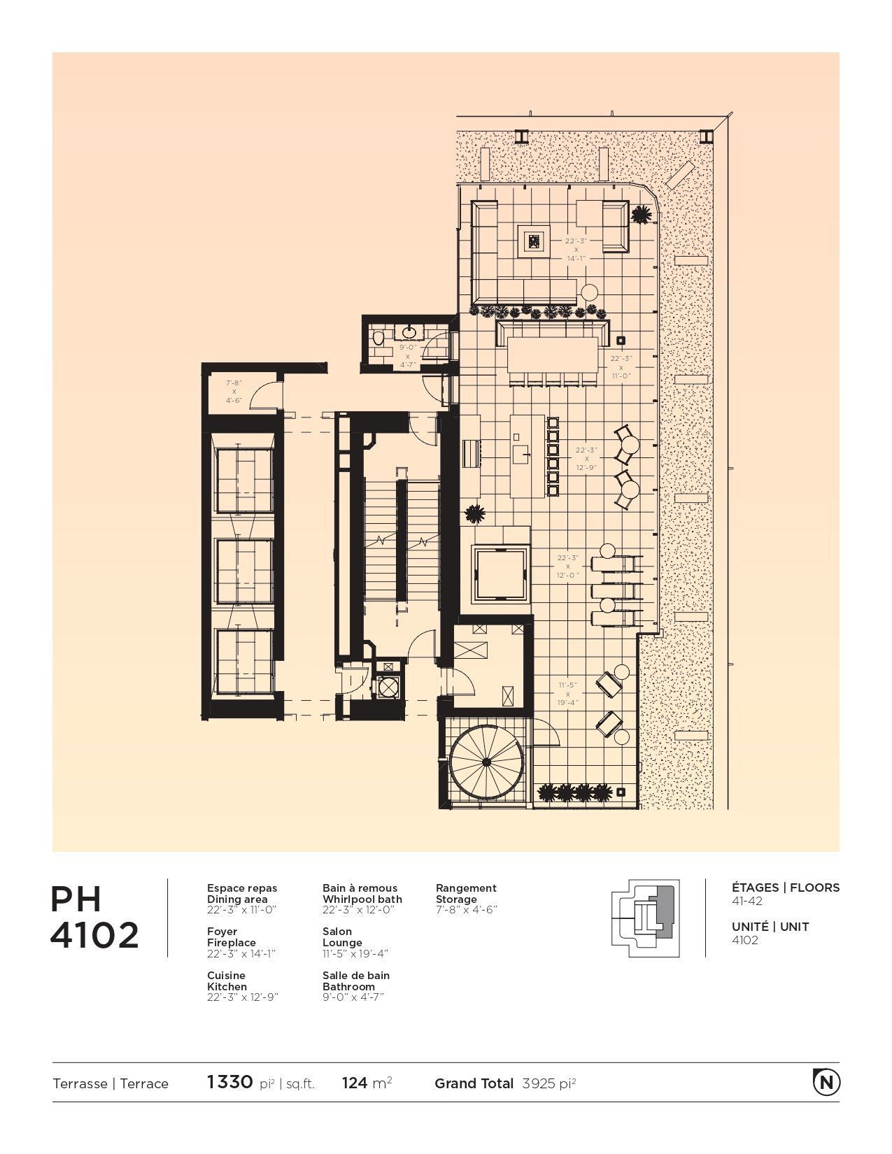 1020 Rue de la Montagne #PH-4102  Montréal (Ville-Marie) (Montréal)