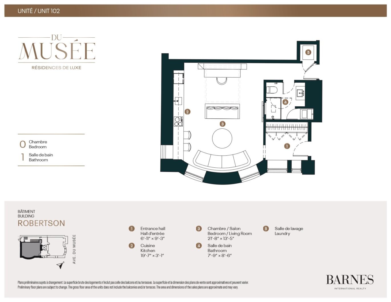 3458 Av. du Musée #102  Montréal (Ville-Marie) (Montréal)