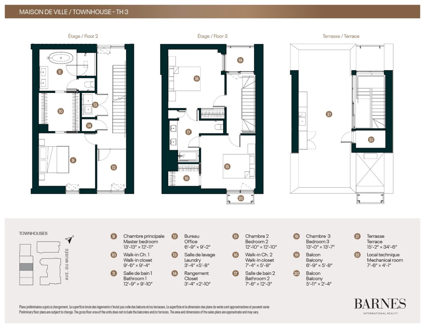 3454 Av. du Musée #MV3  Montréal (Ville-Marie) (Montréal)