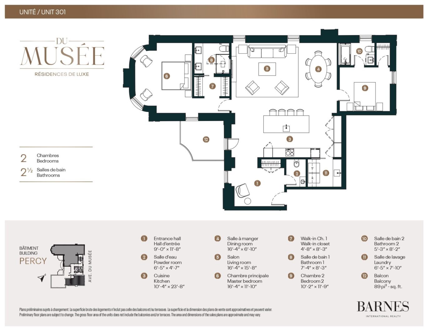 3456 Av. du Musée #301  Montréal (Ville-Marie) (Montréal)