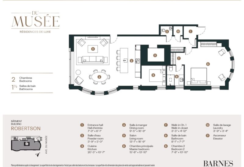 3458 Av. du Musée #201  Montréal (Ville-Marie) (Montréal)