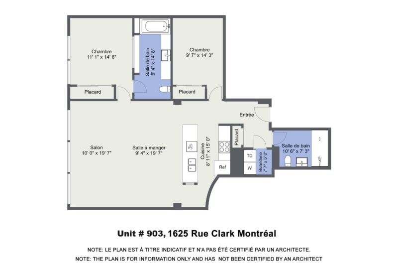 1625 Rue Clark #903 Montréal (Ville-Marie) (Montréal)